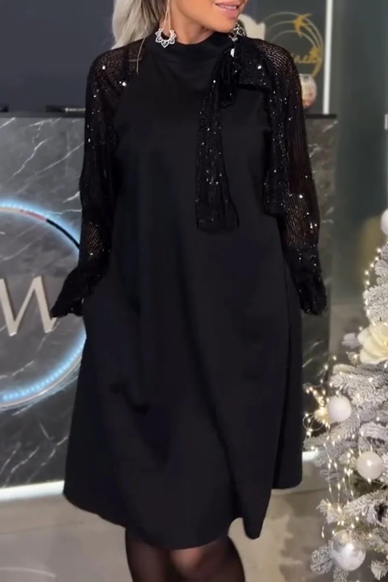 Elwira | Aksamitna Sukienka z Bufiastymi Rękawami – Idealna na Święta