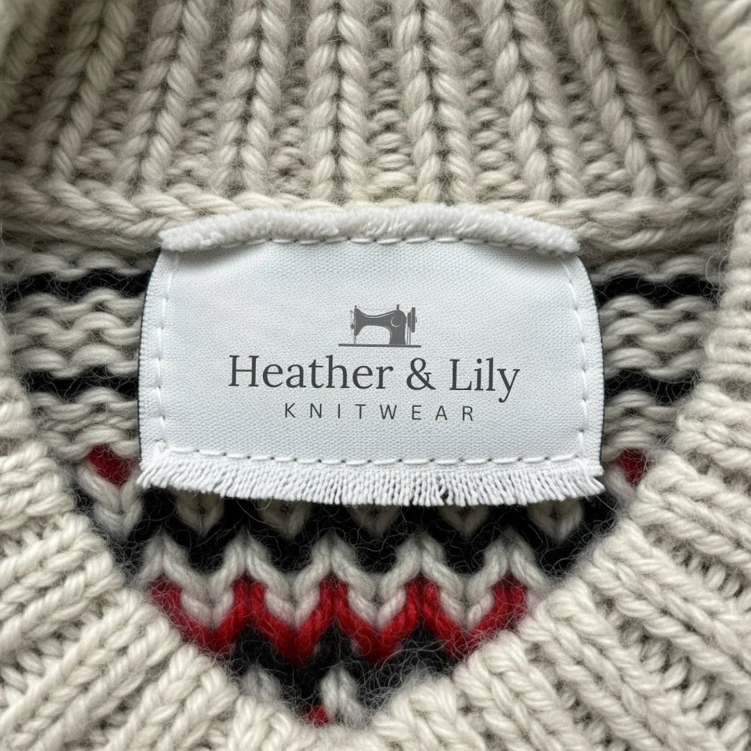 Allison | Vintage Islandzki Sweter z Wełny