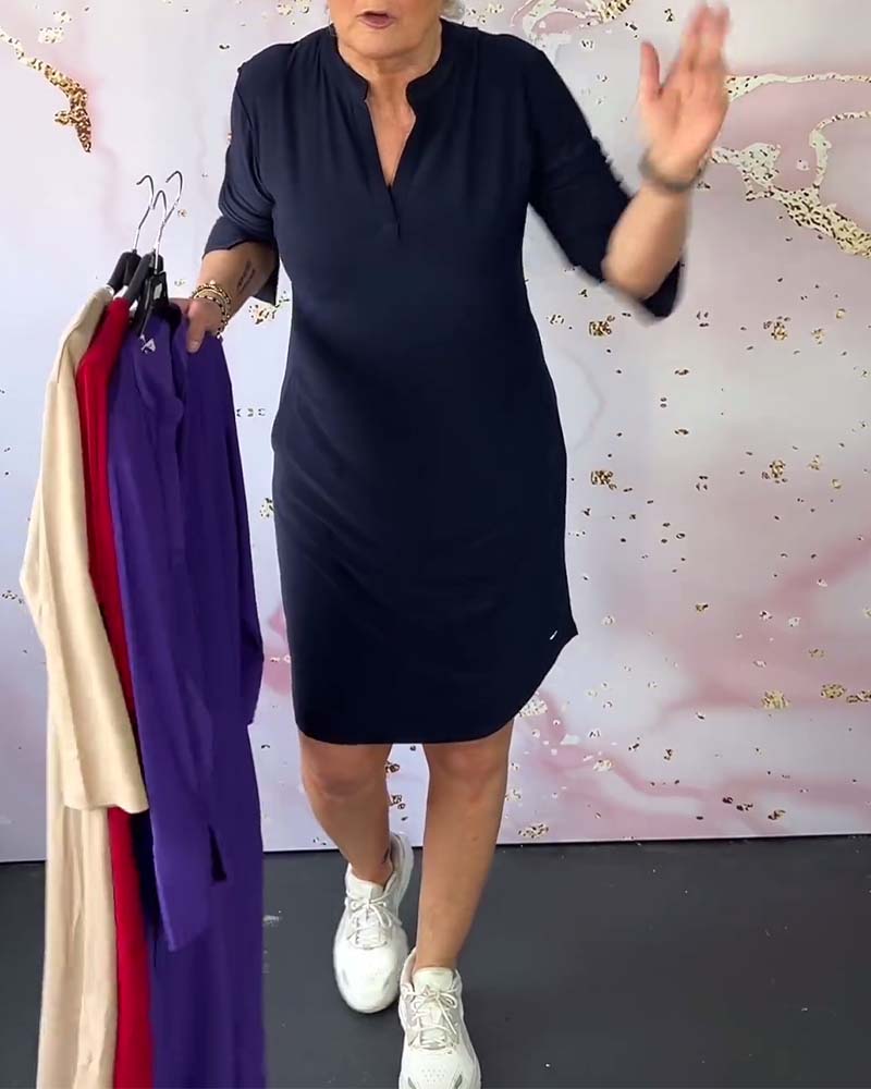 Simona | Elegancka sukienka z dekoltem w kształcie litery V