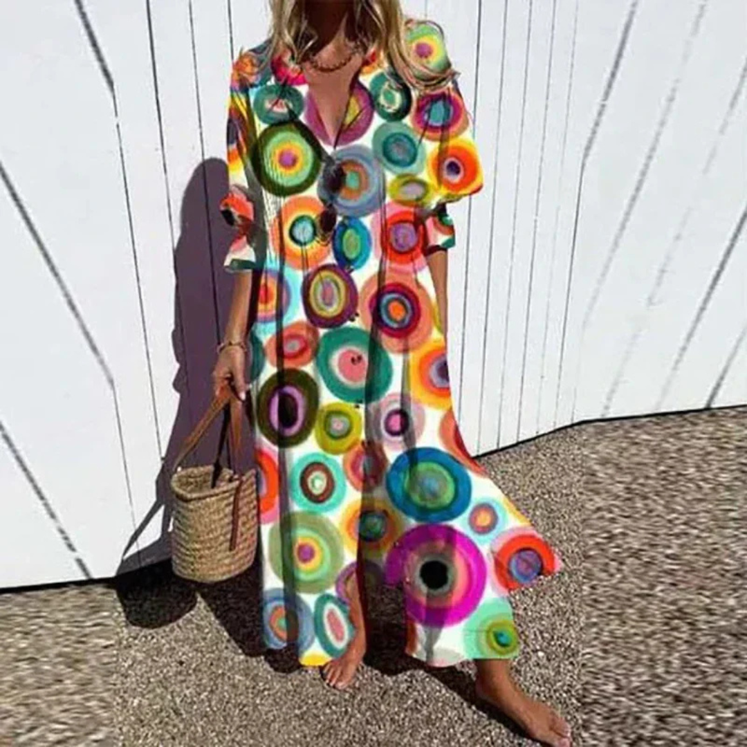 Kateřina | Boho sukienka o luźnym kroju