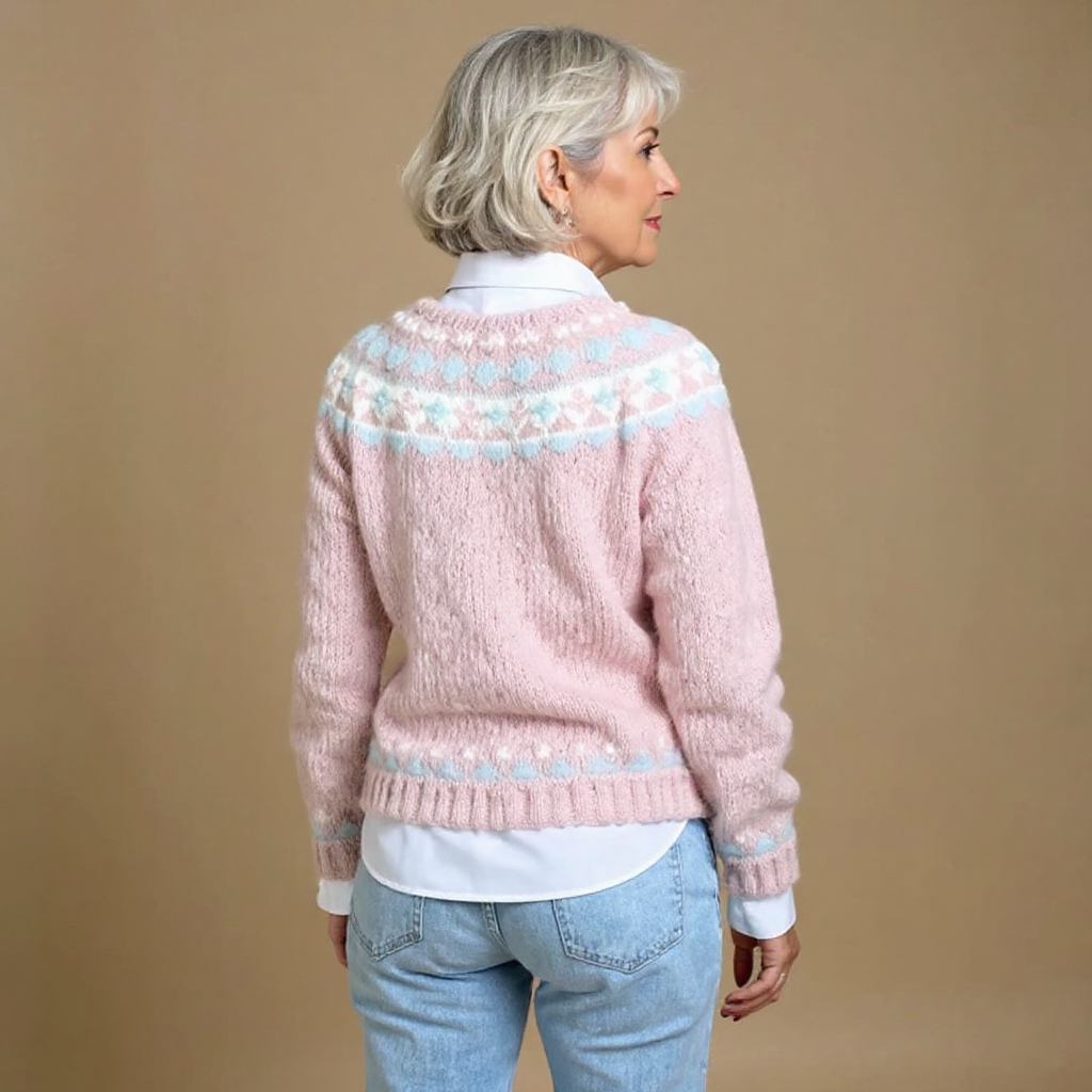 Sarah | Vintage Islandzki Sweter z Wełny
