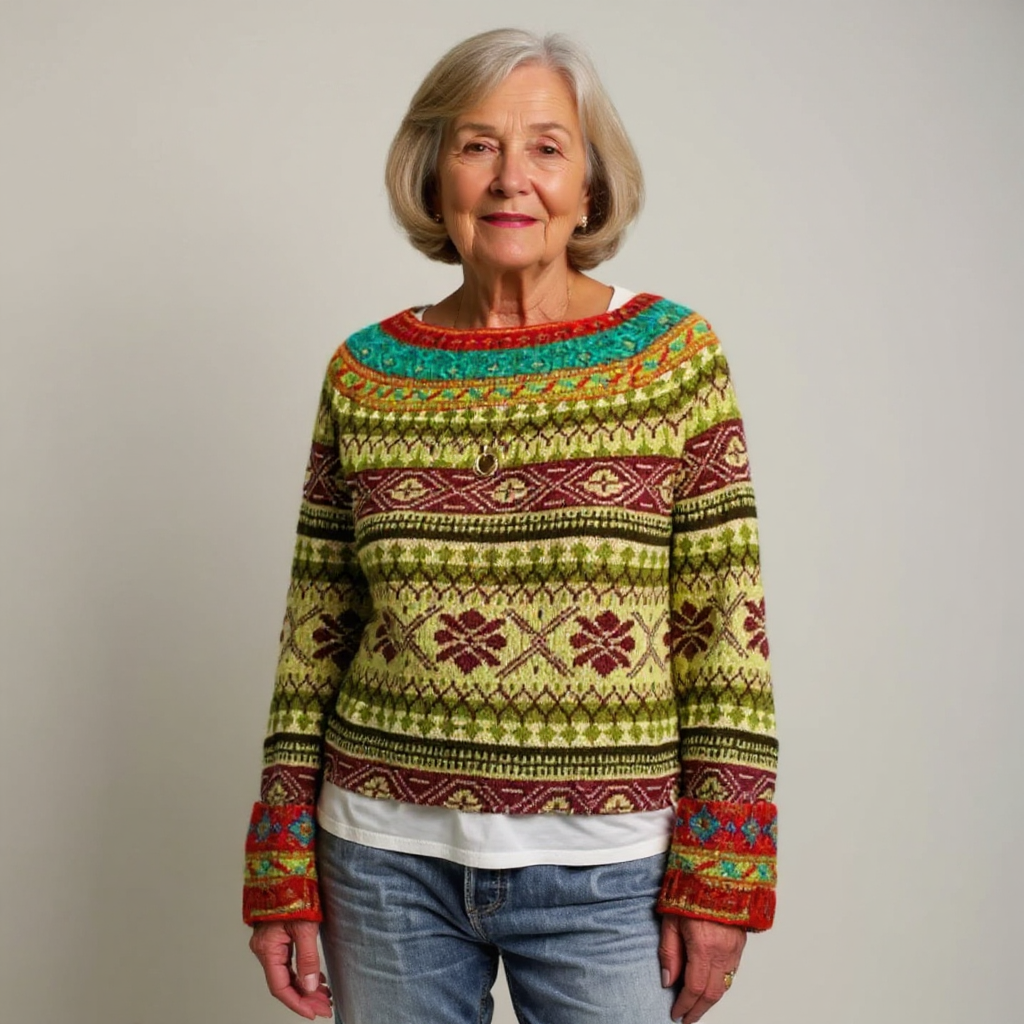 Penelope | Vintage Islandzki Sweter z Wełny