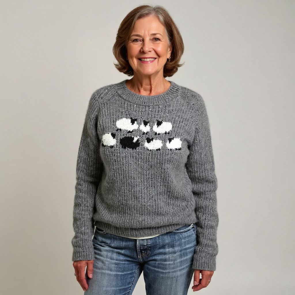 Ellie | Vintage Islandzki Sweter z Wełny