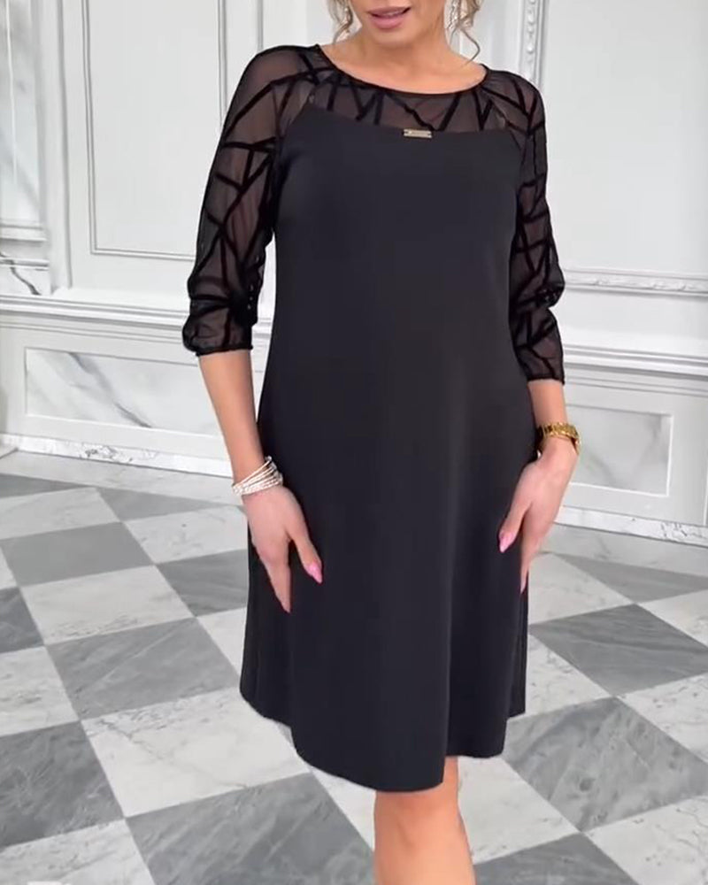 Marzena | Elegancka sukienka z okrągłym dekoltem