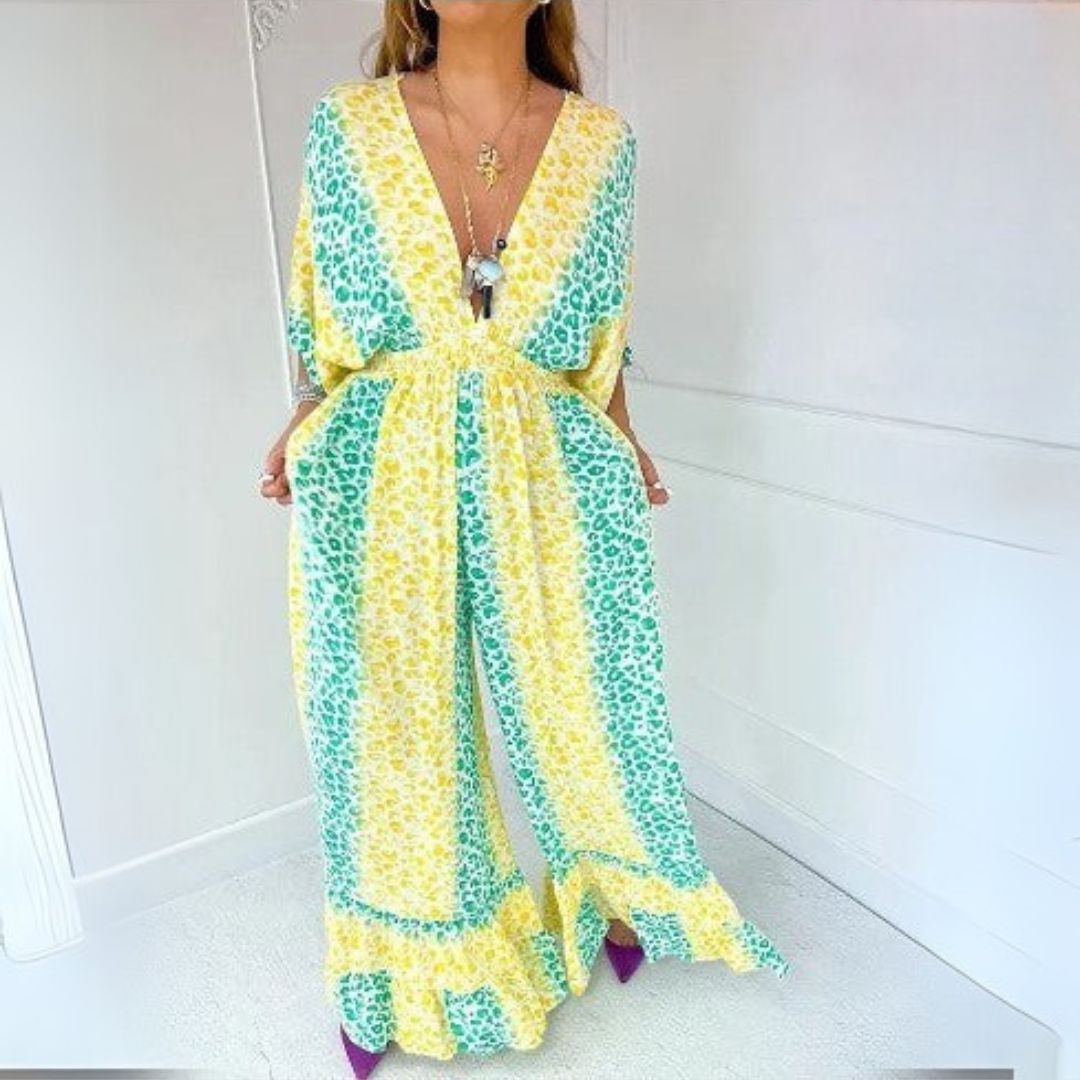 Oaklynn | Kolorowa i wygodna sukienka o korzystnym kroju