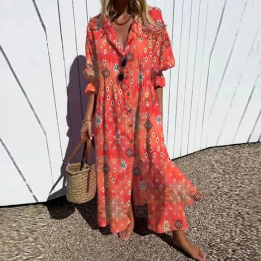 Kateřina | Boho sukienka o luźnym kroju