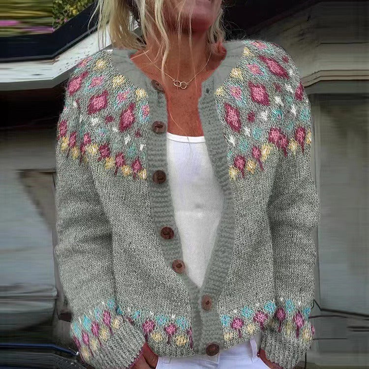 Madeline | Vintage Islandzki Sweter z Wełny