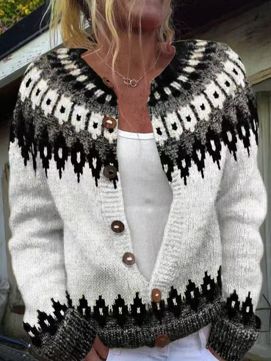 Alexa | Vintage Islandzki Sweter z Wełny
